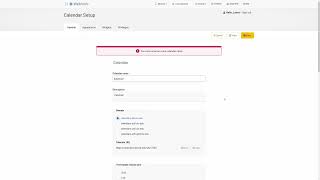 Webtools Calendars Setup