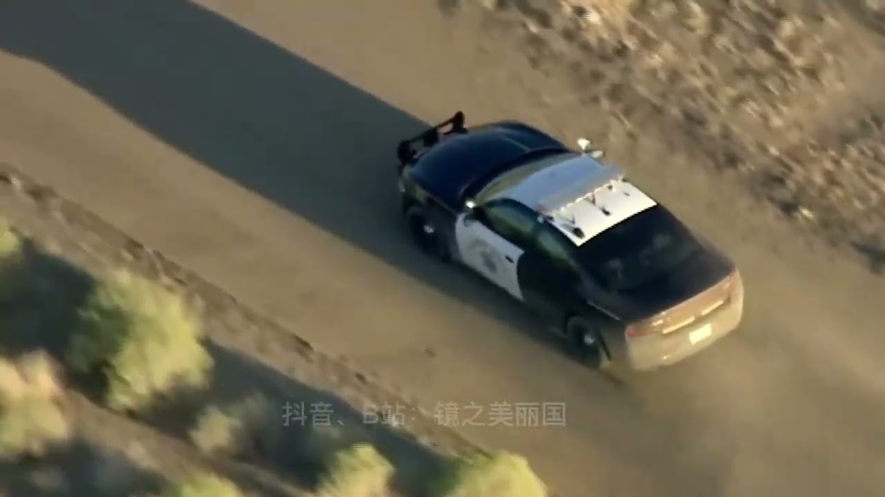 美国警察抓捕现场133期：山野荒地刷了一辆没人警车！男子开着警车就在山里无序逃逸 