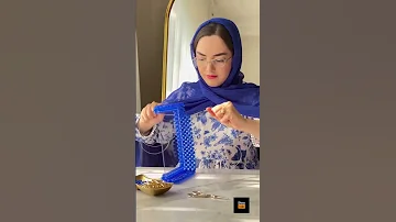کیف مرواریدی ابی سلطنتی 