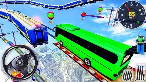 Impossible Bus Stunt driving 2022 - Maga Ramp Racing Driving Simulator Android gameplay