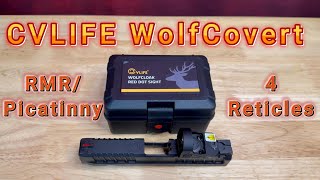 CVLIFE WolfCovert Red Dot Sight Review & Unboxing | RMR Motion Awake 4-Reticle Pistol Optic