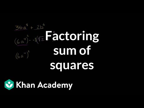 Example factoring sum of squares | Imaginary and complex numbers | Precalculus | Khan Academy
