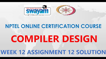 Compiler Design | NPTEL | Week 12 | Assignment 12 Solution | Jan2021