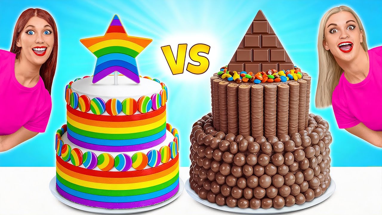 Curcubeu vs Alb-negru Provocarea | Provocări Amuzante cu Alimente Multi DO Food Challenge