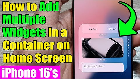 📱iPhone 16/16 Pro Max: How to Add Multiple Widgets in a Container on iPhone Home Screen