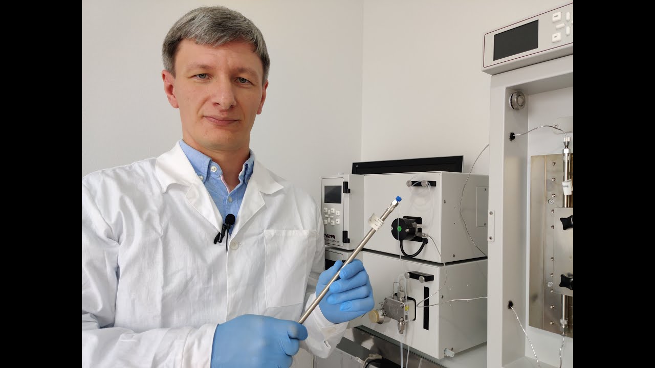 УСТАНОВКА колонки для ВЭЖХ - YouTube