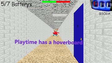 Playtime has a hoverboard (baldi