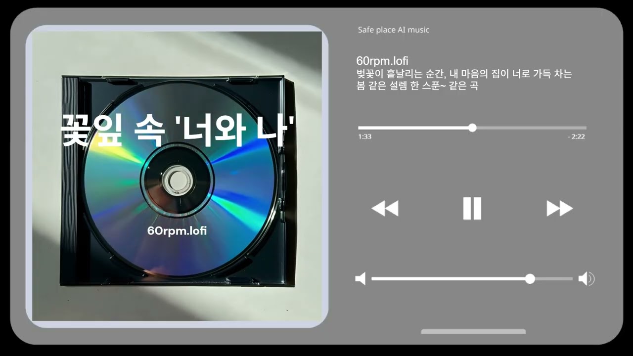 꽃잎 속 너와 나 ♡ Flying Like Cherry Blossom -  60rpm lofi