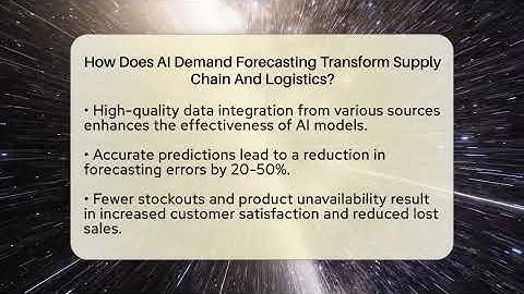 How Does AI Demand Forecasting Transform Supply Chain And Logistics? - Talking Tech Trends