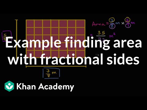 Example finding area with fractional sides
