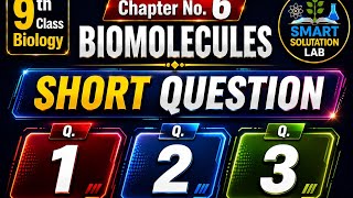 9th Class Biology Chapter 6 | Carbohydrates Functions, Types and Examples | Short Questions 1,2,3