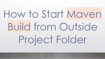 How to Start Maven Build from Outside Project Folder