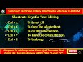 Computer shortcut keys windows Shortcut keys #computerscience #computereducationcomputerzone