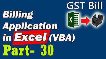 Billing Application in Excel VBA Part-30