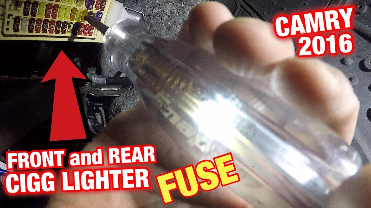 Toyota Camry 2015 front and rear cigarette lighter fuses Camry phone