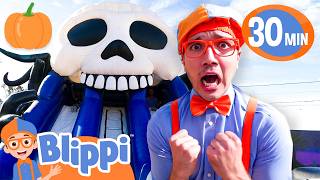 blippi is scared halloween house classic blippi adventures