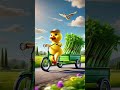 "Duckling’s Celery Mission 🍃 | A Cute Ride Turns into a Life Lesson 🐥❤️"#DucklingAdventure