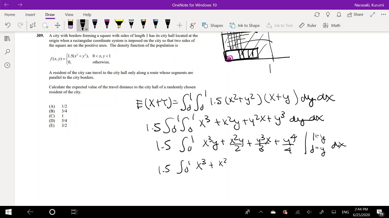 SOA Exam P Question 309 | Expected value of multivariate distribution ...