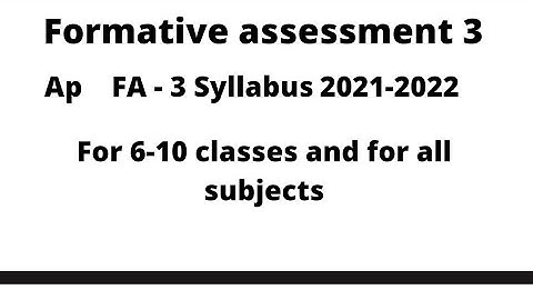 FA 3 syllabus 2021-2022, Formative assessment 3 syllabus, FA 3 syllabus maths , FA 3