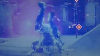 Frozen Hunter Doing Handstand