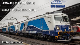 LEMA 481 014 + 481 015 în probe de parcurs cu 16 vagoane