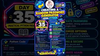 Day 35 | Random Password Generator Using Python | Python Mini Project 🐍🔐