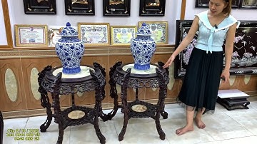 siêu phẩm sập liên chi,tranh trắc cẩn nổi,bộ quấn thư câu đối,bình phong,tranh tứ quý,đôn rồng,chóe