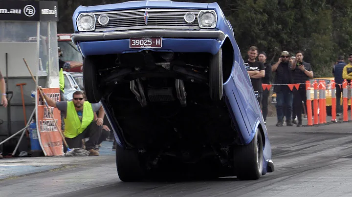 Holden HR wheel stand - 2021 Holden Drag Nationals