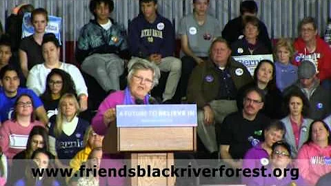 Mary Faydash at the Bernie Rally..04.01.201...  of Black River vs Kohler