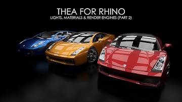 Thea For Rhino: Lights, Materials & Render Engines - Part 2/3