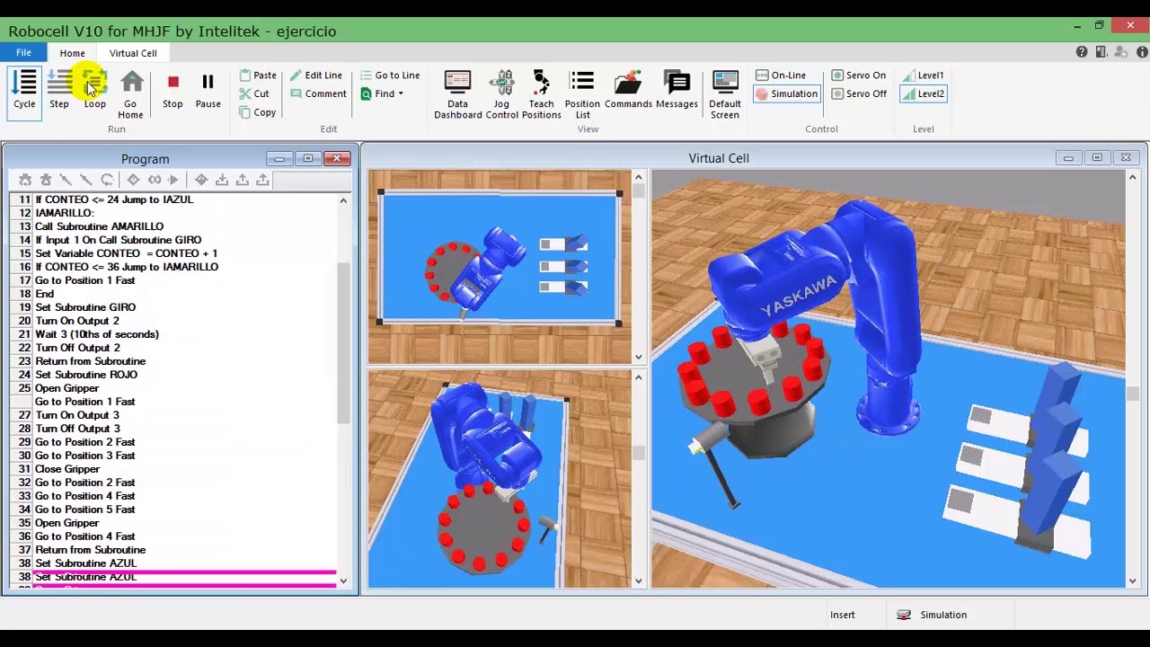 Práctica final robótica avanzada Robocell - YouTube