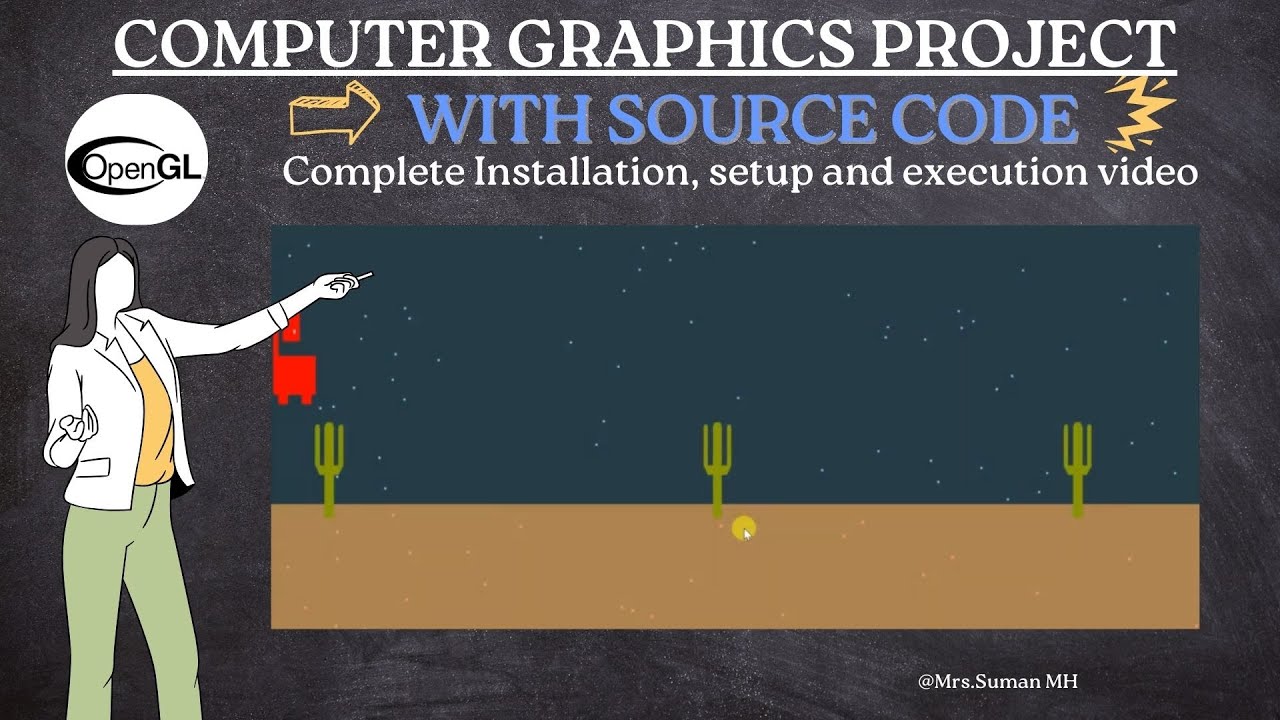 Run T Rex Game | OpenGL Project | Computer Graphics Project | With ...