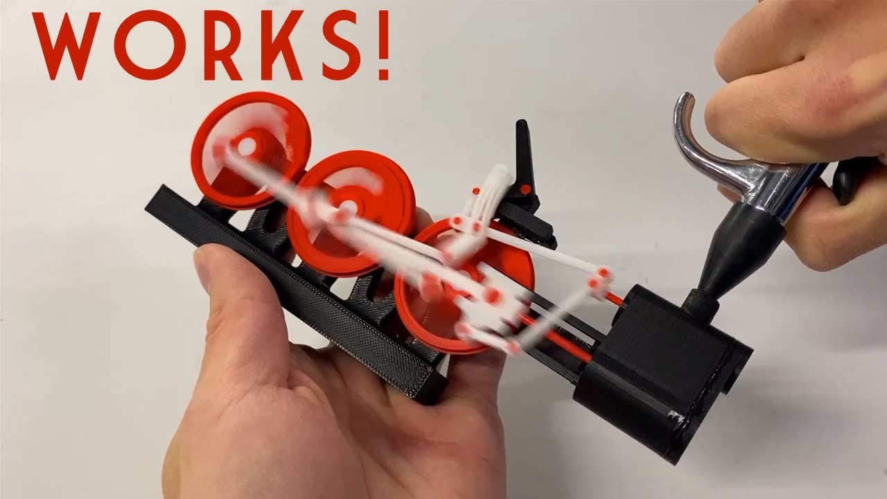 3D Printed Walschaerts Valve Gear Model YouTube