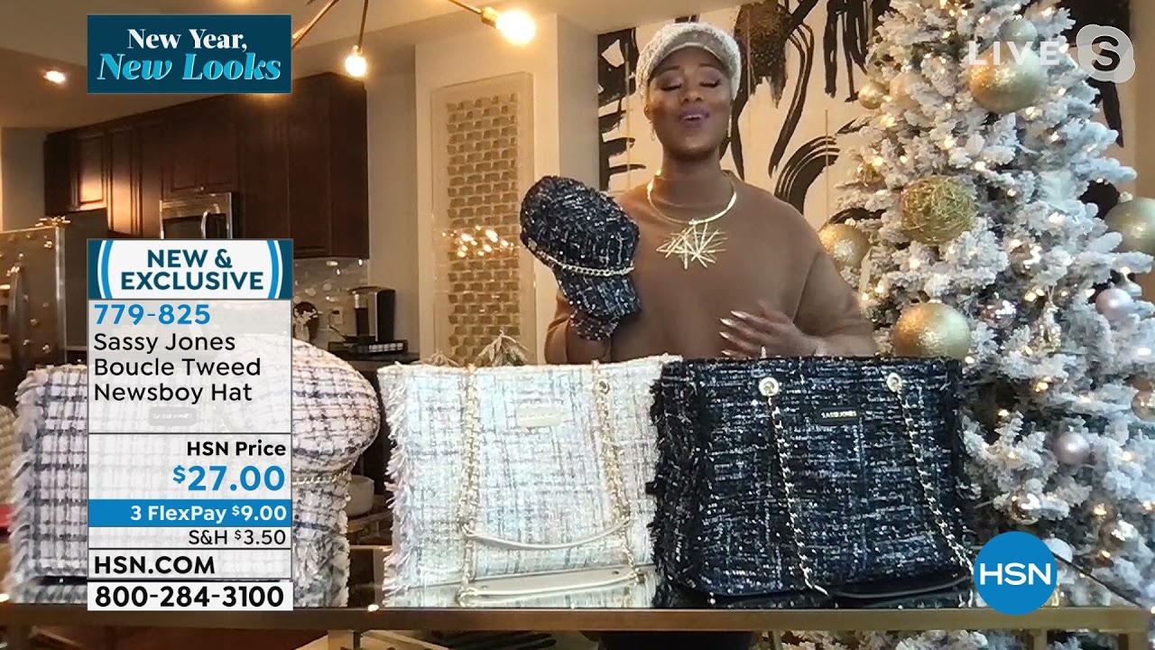 Sassy Jones Boucl Tweed Newsboy Hat - YouTube