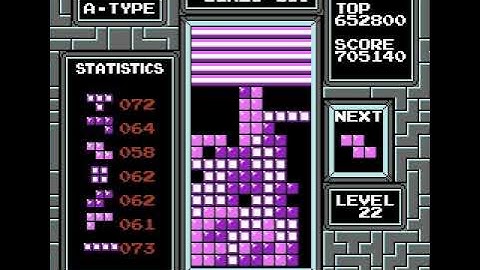 NES tetris - my first 700k score