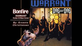 Bonfire (Warrant Guitar & Bass Cover) Lyrics video