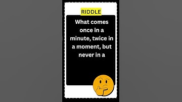 What comes once in a minute, twice in a moment, but never in a thousand years? #shorts #riddles