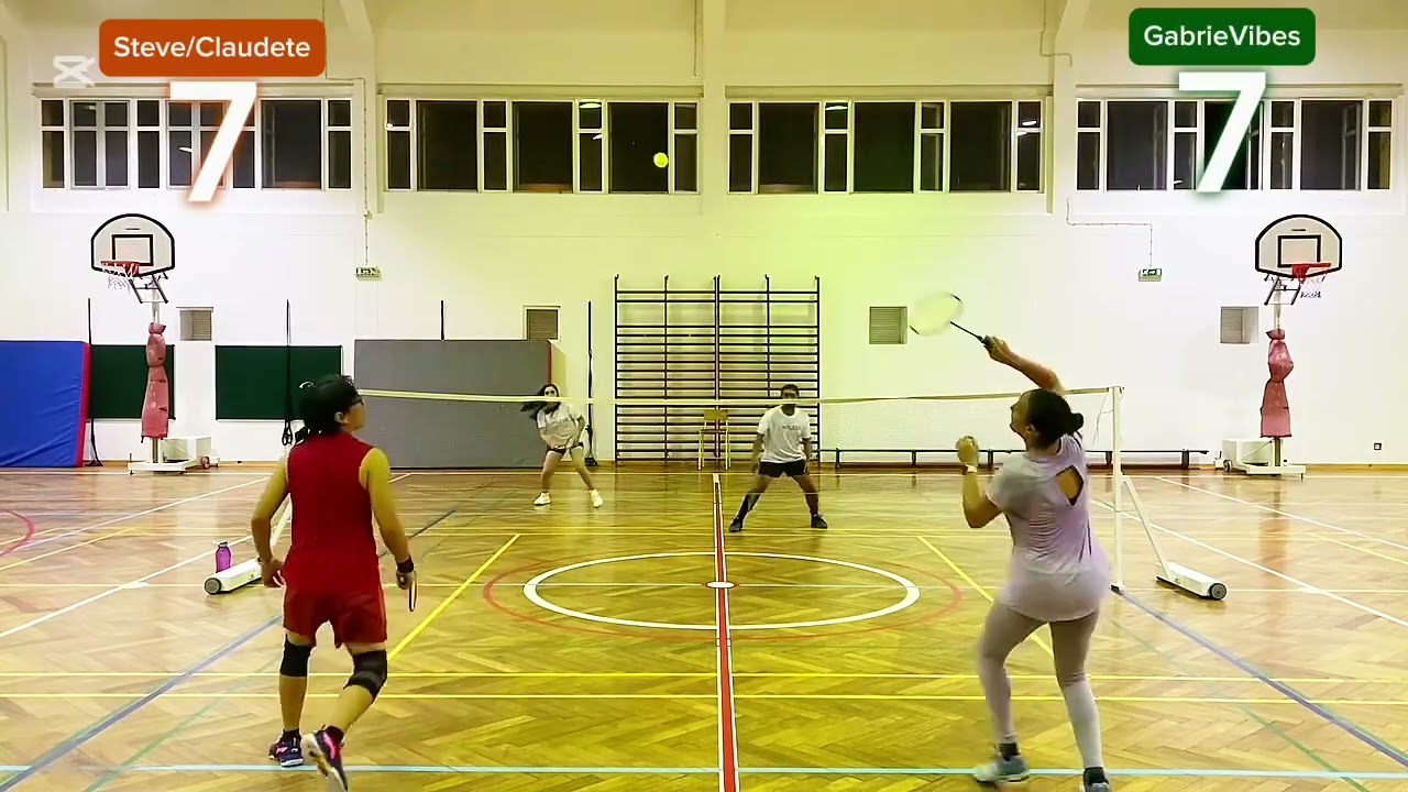 Badminton Mixed Doubles Game: Steve/Claudete vs GabrielVibes