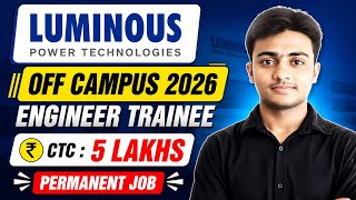 Celebrity Luminous Power Off Campus 2026। Engineer Trainee। CTC : 5 LAKHS। Hiring 2026। Latest Jobs 2026 Profile