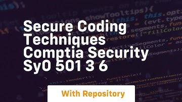 Secure coding techniques comptia security sy0 501 3 6