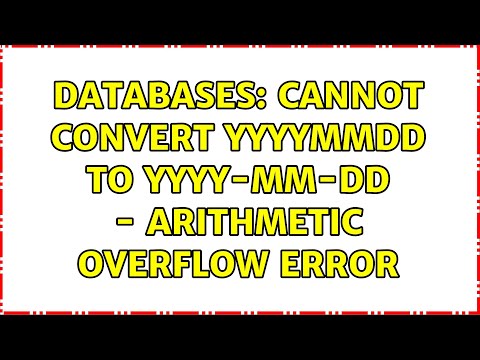 Databases: Cannot convert