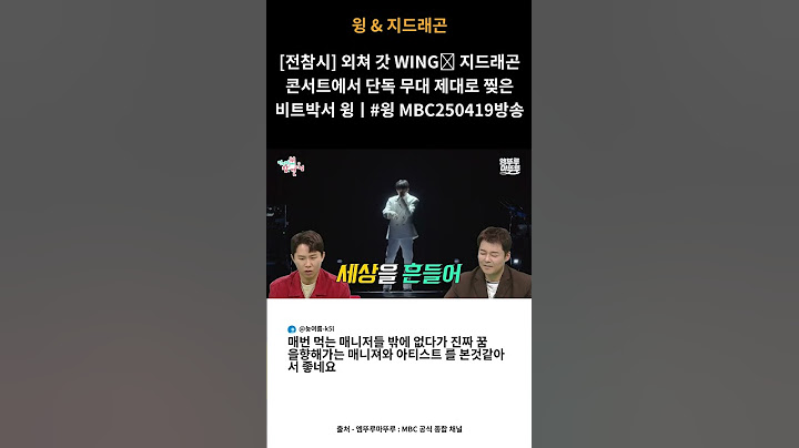 윙 WING & 지드래곤  콘서트 #윙  #WING #지드래곤 #전참시 #비트박스 #dopamine