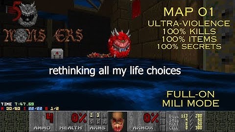 50 MONSTERS 100% - MAP 01 -  DEPORTED - KEYBOARD ONLY