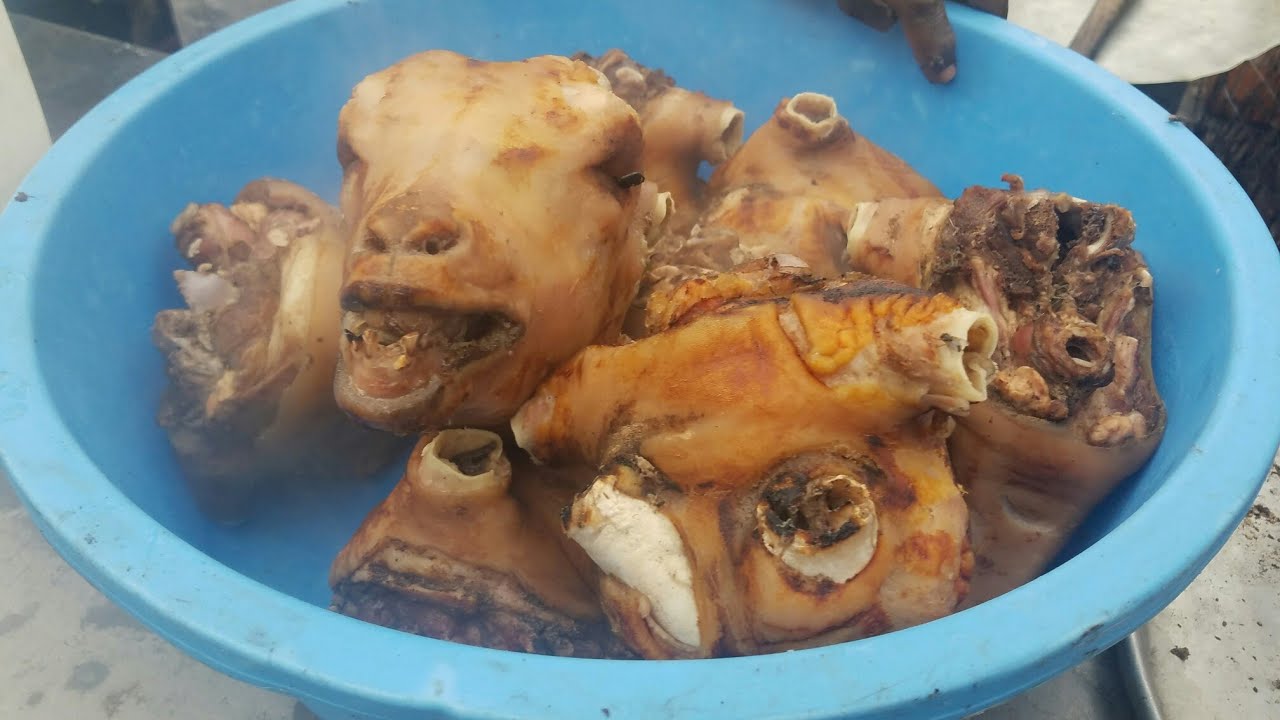 Boiled GOATS HEAD + Soup, Kenya STREET FOOD YouTube