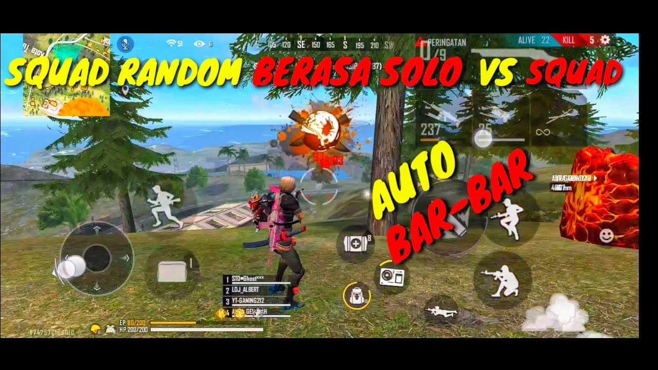Free Fire Solo Vs Squad Ranked Gameplay Squad Random Berasa