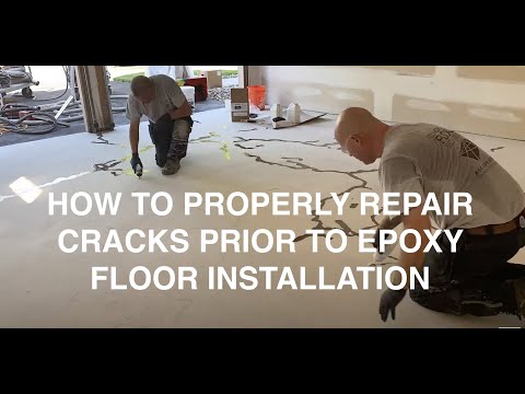 How to repair cracks and spalls in concrete floors before applying epoxy coatings.