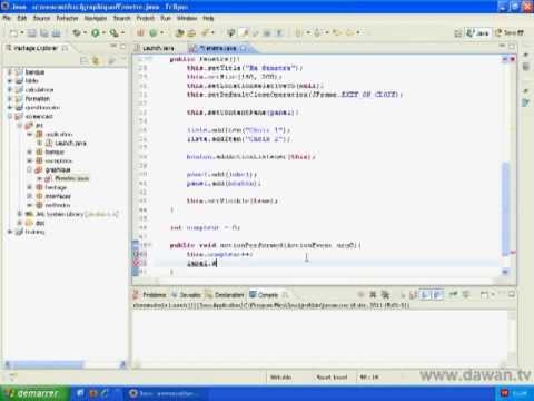Java POO : Fenêtre graphique - actions