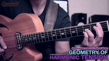 GEOMETRY OF HARMONIC TENSION - Application over a minor blues