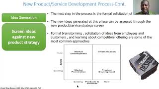 New Product/Service  Development Process Lecture 2