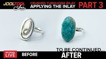 PART 3 Crushed Turquoise Inlay - Applying the Epoxy - LIVE with Anie